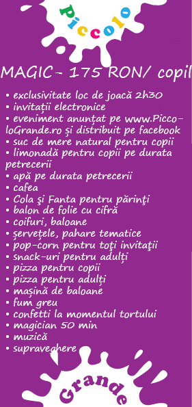 Oferte petreceri copii - All Inclusive Oferte petreceri copii - Pachet MAGIC